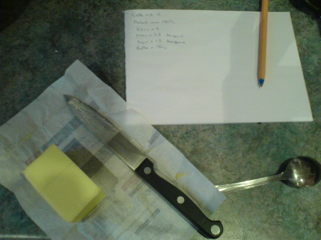Butter and recipe sheet